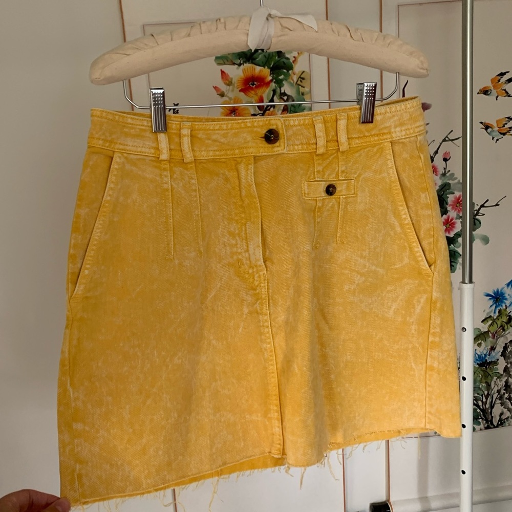 BDG Yellow Denim Mini Skirt NWOT